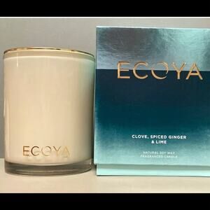 Ecoya Clove, Spiced Ginger & Lime Soy Wax Fragranced Candle 14.1oz Free Priority